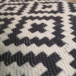 180cm X 120cm Outdoor Geometric Pattern Waterproof Rug Mat For Garden Patio In Grey 9 180cm X 120cm Outdoor Geometric Pattern Waterproof Rug Mat For Garden Patio In Grey -Flymo Shop 180cm x 120cm outdoor geometric pattern waterproof rug mat for garden patio in grey5056589111571 04c MP