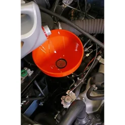 200mm Funnel With Fixed Spout & Filter - Ventilation Tube - Polyethylene -Flymo Shop 200mm funnel with fixed spout filter ventilation tube polyethylene5056524275610 03c MP