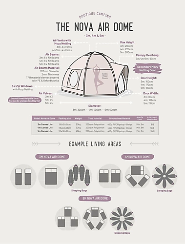4m Nova Air Dome Tent - Canvas Lite 200 5 4m Nova Air Dome Tent - Canvas Lite 200 - Image 3