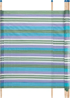 6 Pole Wooden Windbreak Beach Camping Windbreaker Sun Wind Shelter Striped 5ft High X 12ft Long Green -Flymo Shop 6 pole wooden windbreak beach camping windbreaker sun wind shelter striped 5ft high x 12ft long green7860103620757 03c MP