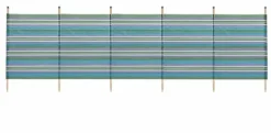 6 Pole Wooden Windbreak Beach Camping Windbreaker Sun Wind Shelter Striped 5ft High X 12ft Long Green -Flymo Shop 6 pole wooden windbreak beach camping windbreaker sun wind shelter striped 5ft high x 12ft long green7860103620757 04c MP
