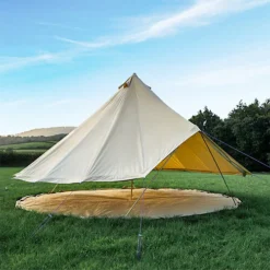 6m Bell Tent - Canvas 285 - Double Door -Flymo Shop 6m bell tent canvas 285 double door5056241991350 02c MP
