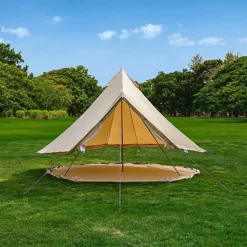 6m Bell Tent - Cotton 285 - Sandstone -Flymo Shop 6m bell tent cotton 285 sandstone0604565620453 04c MP