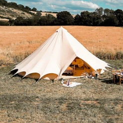 8m Bell Tent Plus - Canvas Lite 200 - Double Door -Flymo Shop 8m bell tent plus canvas lite 200 double door5056241909348 02c MP