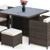 9pc Rattan Garden Furniture Set