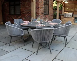 Aspen 6 Seater Rope Chair Spraystone Dining Set -Flymo Shop aspen 6 seater rope chair spraystone dining set5020125297760 04c MP