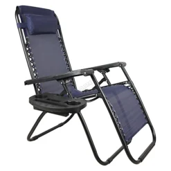 Birchtree Folding Reclining Garden Patio Chair Sun Lounger Recliner Zero Gravity Set Of 2 With Cup Holder Cushion BT-SR03 Blue -Flymo Shop birchtree folding reclining garden patio chair sun lounger recliner zero gravity set of 2 with cup holder cushion bt sr03 blue5055418340052 04c MP