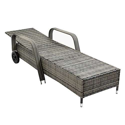 Birchtree Rattan Day Chair Recliner Sun Bed Lounger Wicker Outdoor Garden Furniture Terrace Patio SRL01 Grey 5 Birchtree Rattan Day Chair Recliner Sun Bed Lounger Wicker Outdoor Garden Furniture Terrace Patio SRL01 Grey - Image 3