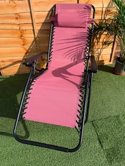 Blush Pink Zero Gravity Chair Lounger -Flymo Shop blush pink zero gravity chair lounger5017193109347 04c MP