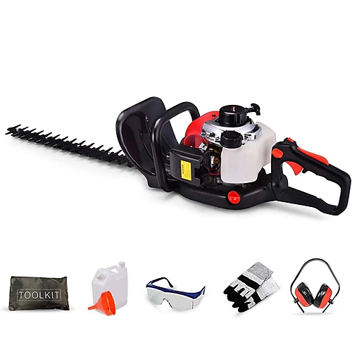 BU-KO 26cc Petrol Hedge Trimmer, Handheld Hedge Cutter, 600mm Strimmer Cutting Length With Dual Action Blades 3 BU-KO 26cc Petrol Hedge Trimmer, Handheld Hedge Cutter, 600mm Strimmer Cutting Length With Dual Action Blades