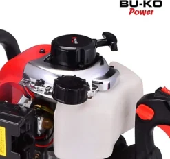BU-KO 26cc Petrol Hedge Trimmer, Handheld Hedge Cutter, 600mm Strimmer Cutting Length With Dual Action Blades 8 BU-KO 26cc Petrol Hedge Trimmer, Handheld Hedge Cutter, 600mm Strimmer Cutting Length With Dual Action Blades -Flymo Shop bu ko 26cc petrol hedge trimmer handheld hedge cutter 600mm strimmer cutting length with dual action blades5065015655053 03c MP