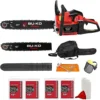 BU-KO 65cc Petrol Chainsaw 3.89HP 20" Bar With 2 Chains And 16" Bar With 2 Chains - Cover Bag And Full Safety Gear -Flymo Shop bu ko 65cc petrol chainsaw 3 89hp 20 bar with 2 chains and 16 bar with 2 chains cover bag and full safety gear5065015655084 01c MP