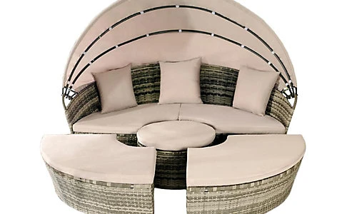 Comfy Living 160cm Sun Island In Grey With Cover 3 Comfy Living 160cm Sun Island In Grey With Cover