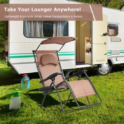 Costway Oversized Folding Zero Gravity Recliner Mesh Chaise Lounger W/ Canopy Shade 9 Costway Oversized Folding Zero Gravity Recliner Mesh Chaise Lounger W/ Canopy Shade -Flymo Shop costway oversized folding zero gravity recliner mesh chaise lounger w canopy shade9984709895390 04c MP