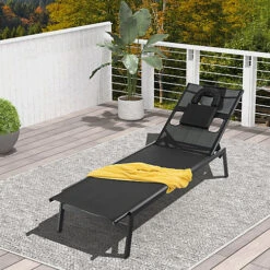 Costway Patio Tanning Lounge Chair Outdoor 5-Position Reclining Chair W/ Face Hole -Flymo Shop costway patio tanning lounge chair outdoor 5 position reclining chair w face hole6085650694346 04c MP