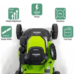 Dellonda Self-Propelled Petrol Lawnmower 149cc 18"/46cm 4-Stroke - DG101 -Flymo Shop dellonda self propelled petrol lawnmower 149cc 18 46cm 4 stroke dg1015054630087387 03c MP