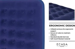 ECASA Deluxe Inflatable Mattress Double Blow Up Air Bed With Soft-touch Flocked Material -Flymo Shop ecasa deluxe inflatable mattress double blow up air bed with soft touch flocked material5060658795197 04c MP