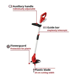 Einhell Power X-Change Cordless Strimmer - 24cm Grass Trimmer - Includes 20x Spare Blades - Body Only - GC-CT 18/24 Li Solo -Flymo Shop einhell power x change cordless strimmer 24cm grass trimmer includes 20x spare blades body only gc ct 18 24 li solo4006825626582 03c MP