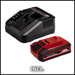 Einhell Power X-Change High Reach Hedge Trimmer - With Battery And Charger - Includes Pole Saw Attachment - GE-HC 18 Li T Kit -Flymo Shop einhell power x change high reach hedge trimmer with battery and charger includes pole saw attachment ge hc 18 li t kit4006825601329 03c MP