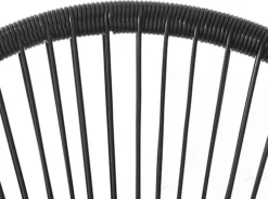 EVRE 2 Seat Black Goa Acapulco Styled Garden Furniture Set For Bistro Patio Indoor Outdoor Balcony Garden Terrace 9 EVRE 2 Seat Black Goa Acapulco Styled Garden Furniture Set For Bistro Patio Indoor Outdoor Balcony Garden Terrace -Flymo Shop evre 2 seat black goa acapulco styled garden furniture set for bistro patio indoor outdoor balcony garden terrace5060381724419 04c MP