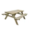 Forest Garden Rectangular Natural Timber Picnic Table -Flymo Shop forest garden rectangular natural timber picnic table5013053154076 01c bq