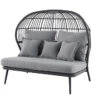 GoodHome Apolima Steel Grey Rattan Effect Daybed -Flymo Shop goodhome apolima steel grey rattan effect daybed5059340347394 01c