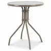 GoodHome Bari Grey Metal 2 Seater Table 1 GoodHome Bari Grey Metal 2 Seater Table -Flymo Shop goodhome bari grey metal 2 seater table3663602734406 02bq