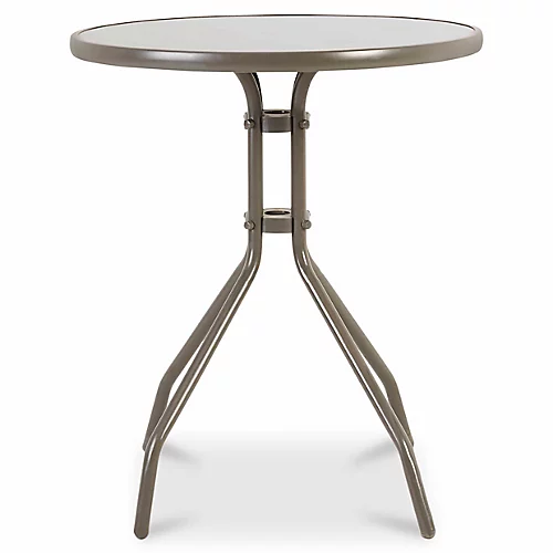 GoodHome Bari Grey Metal 2 Seater Table 4 GoodHome Bari Grey Metal 2 Seater Table - Image 2