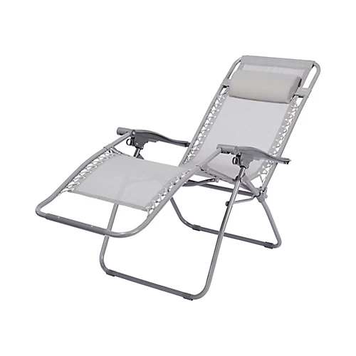 GoodHome Bergama Grey Metal Sun Lounger 5 GoodHome Bergama Grey Metal Sun Lounger - Image 3