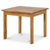 GoodHome Denia Brown Wooden 2 Seater Square Table -Flymo Shop goodhome denia brown wooden 2 seater square table3663602936015 01bq