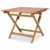 GoodHome Denia Brown Wooden Foldable 4 Seater Square Table -Flymo Shop goodhome denia brown wooden foldable 4 seater square table3663602935964 01bq