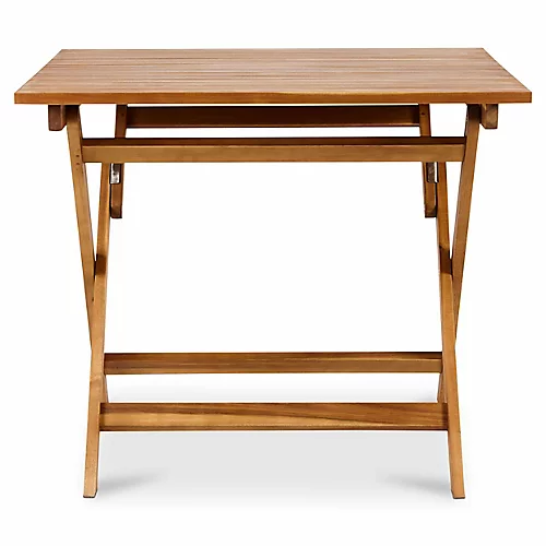 GoodHome Denia Brown Wooden Foldable 4 Seater Square Table 3 GoodHome Denia Brown Wooden Foldable 4 Seater Square Table - Image 2