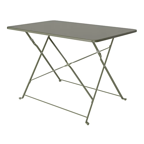 GoodHome Saba Deep Lichen Green Metal Foldable 4 Seater Rectangular Dining Table 3 GoodHome Saba Deep Lichen Green Metal Foldable 4 Seater Rectangular Dining Table