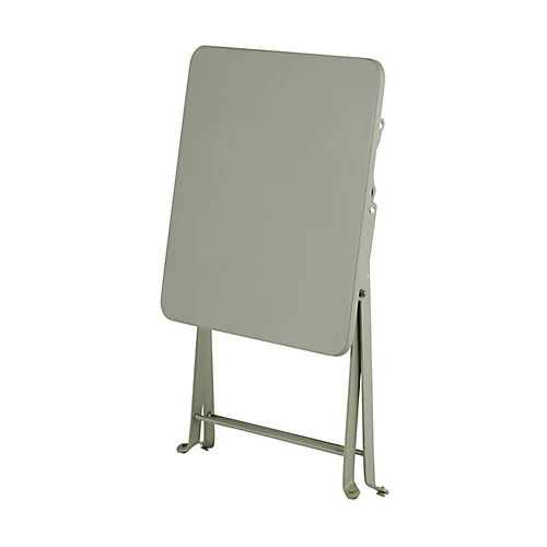 GoodHome Saba Khaki Green Metal Foldable 2 Seater Square Side Table 5 GoodHome Saba Khaki Green Metal Foldable 2 Seater Square Side Table - Image 3