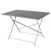 GoodHome Saba Steel Grey Metal Foldable 4 Seater Rectangular Table -Flymo Shop goodhome saba steel grey metal foldable 4 seater rectangular table5059340137001 01c