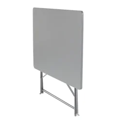 GoodHome Saba Steel Grey Metal Foldable 4 Seater Rectangular Table -Flymo Shop goodhome saba steel grey metal foldable 4 seater rectangular table5059340137001 22c