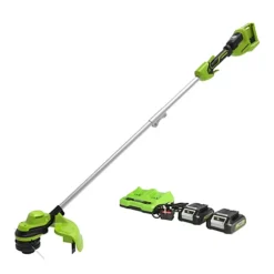 Greenworks Tools 48V (2 X 24V) Line Trimmer 33cm (13") Includes 2 X 24V 2Ah Batteries & Charger