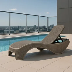 Homeology MALDIVES Warm Grey Prestigious Outdoor Rattan-Style Adjustable Sun Lounger - Pair -Flymo Shop homeology maldives warm grey prestigious outdoor rattan style adjustable sun lounger pair5032654689817 04c MP