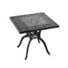 Livingandhome Black Square Cast Aluminum Outdoor Dining Table With Parasol Hole 795 X 725 Mm -Flymo Shop livingandhome black square cast aluminum outdoor dining table with parasol hole 795 x 725 mm0735940235792 01c MP
