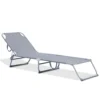 LIVIVO Foldable Reclining Sun Lounger With Adjustable Back & Leg Rests - Lightweight Sun Bed, 3 Height Settings - Grey -Flymo Shop livivo foldable reclining sun lounger with adjustable back leg rests lightweight sun bed 3 height settings grey5056295302591 01c MP