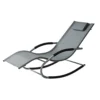 Lugano Textilene Rocking Sun Lounger With Pillow - Grey -Flymo Shop lugano textilene rocking sun lounger with pillow grey5059742060525 01c MP