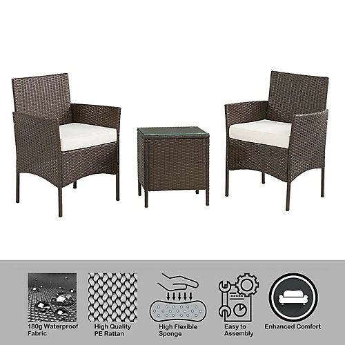 Mcc Direct Rattan Furniture Garden Table And Chair Set Rome Brown 4 Mcc Direct Rattan Furniture Garden Table And Chair Set Rome Brown - Image 2