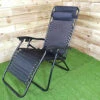 Multi Position Textoline Garden Relaxer Chair Lounger - All Black -Flymo Shop multi position textoline garden relaxer chair lounger all black5060907221309 01c MP