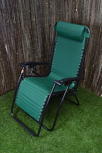 Multi Position Textoline Garden Relaxer Chair Lounger - Green 3 Multi Position Textoline Garden Relaxer Chair Lounger - Green