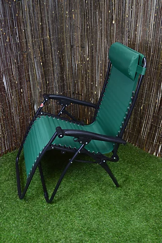 Multi Position Textoline Garden Relaxer Chair Lounger - Green 4 Multi Position Textoline Garden Relaxer Chair Lounger - Green - Image 2