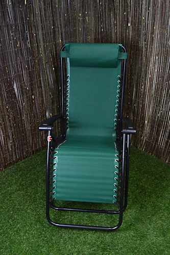 Multi Position Textoline Garden Relaxer Chair Lounger - Green 5 Multi Position Textoline Garden Relaxer Chair Lounger - Green - Image 3