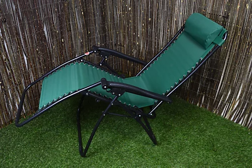 Multi Position Textoline Garden Relaxer Chair Lounger - Green 6 Multi Position Textoline Garden Relaxer Chair Lounger - Green - Image 4