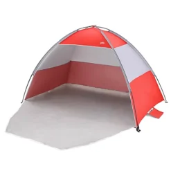 Multicolour Striped Quick Pitch Beach Shelter