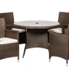 Nevada Brown 4 Seater KD Round Dining Set -Flymo Shop nevada brown 4 seater kd round dining set5020125302532 01c MP