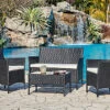 Newport Rattan Garden Furniture Set Conservatory Patio Outdoor Table Chairs Sofa Cover, Black Plus Cover -Flymo Shop newport rattan garden furniture set conservatory patio outdoor table chairs sofa cover black plus cover5060678407391 01c MP